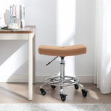 Jokari Swivel Upholstered Adjustable Height Counter Stool with Metal Frame