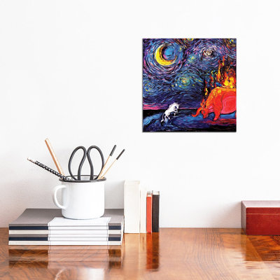 Van Gogh Never Faced The Red Bull by Aja Trier - Wrapped Canvas Print