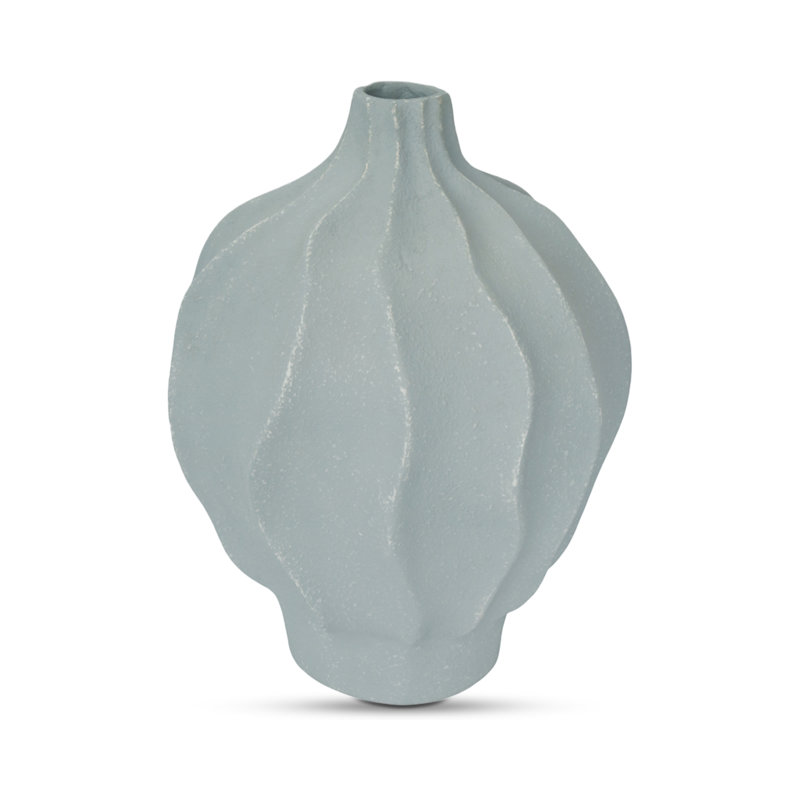 Vase, rond, écomix, silhouette ondulée