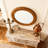 31.3" Hammered Gold Round Wall Mirror