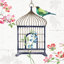 «Dogwood Garden VI Navy» par Lisa Audit - impression sur toile tendue