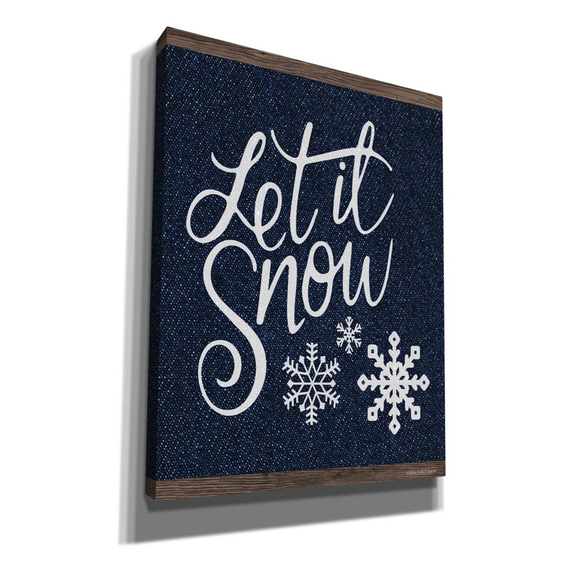 «Let It Snow» par Bluebird Barn, art mural sur toile, H 34 po x l 26 po x P 1,25 po