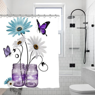 Rideaux de douche Delicate Butterfly Bloom, 71 x 71