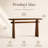 55.1" Modern Narrow Console Table with Trapezoidal Legs, Walnut Brown MDF Entryway Table with Crossbar Support for Hallway, Living Room and Sofa
