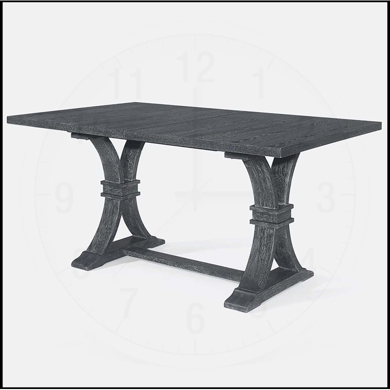 Devingo Extendable Dining Table with Rustic Design and Rubberwood Frame for Versatile Home Use