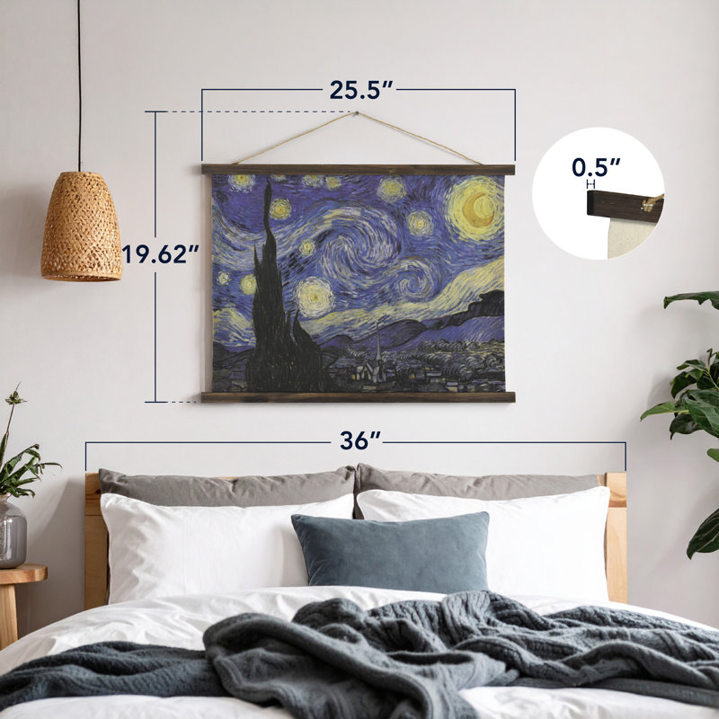  The Starry Night Over the Rhone Tapestry Wall Art by Vincent van Gogh