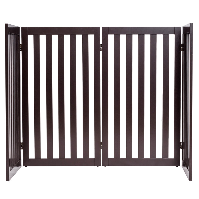 Cassiopeia Wood Free Standing Pet Gate, Brown