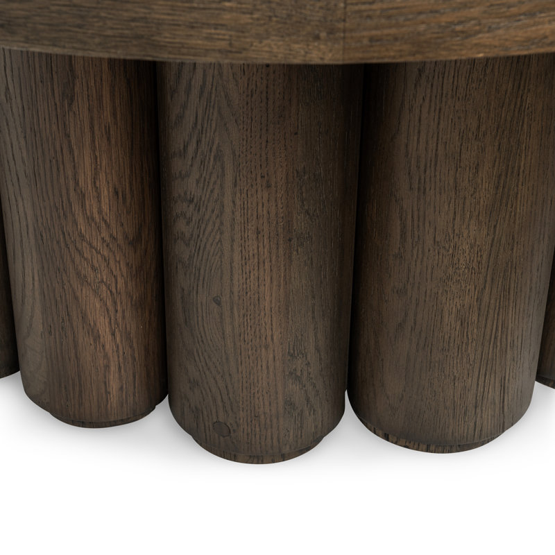 Tiber Round Single Coffee Table, Dark Brown