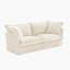 Canapé confortable à 2 places pour le salon avec housse amovible, coussin rembourré et design moderne et intemporel