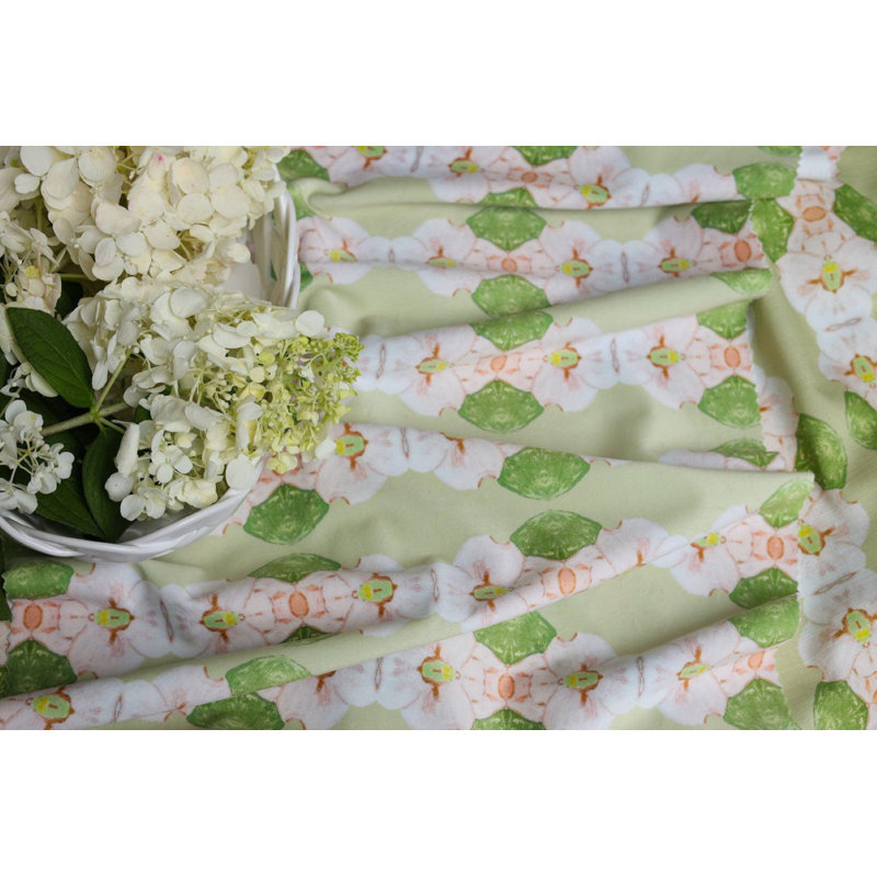 Flowering Dogwoods Lumbar Pillow Cover & Insert, Fernwood Green Floral