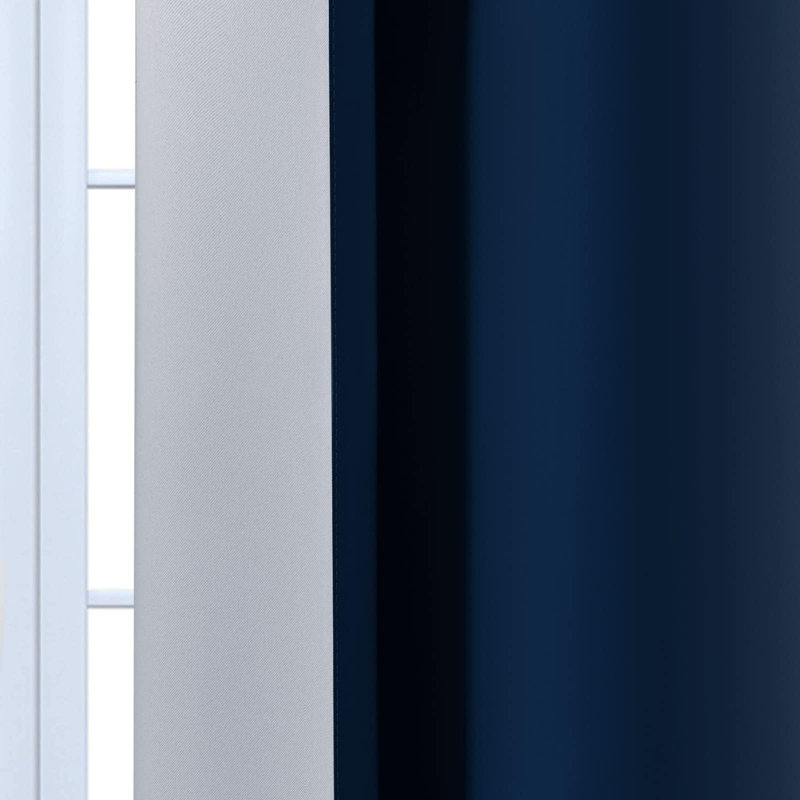 Rideaux occultant et isolant et isolant, Bleu, L 52 po x L 90 po