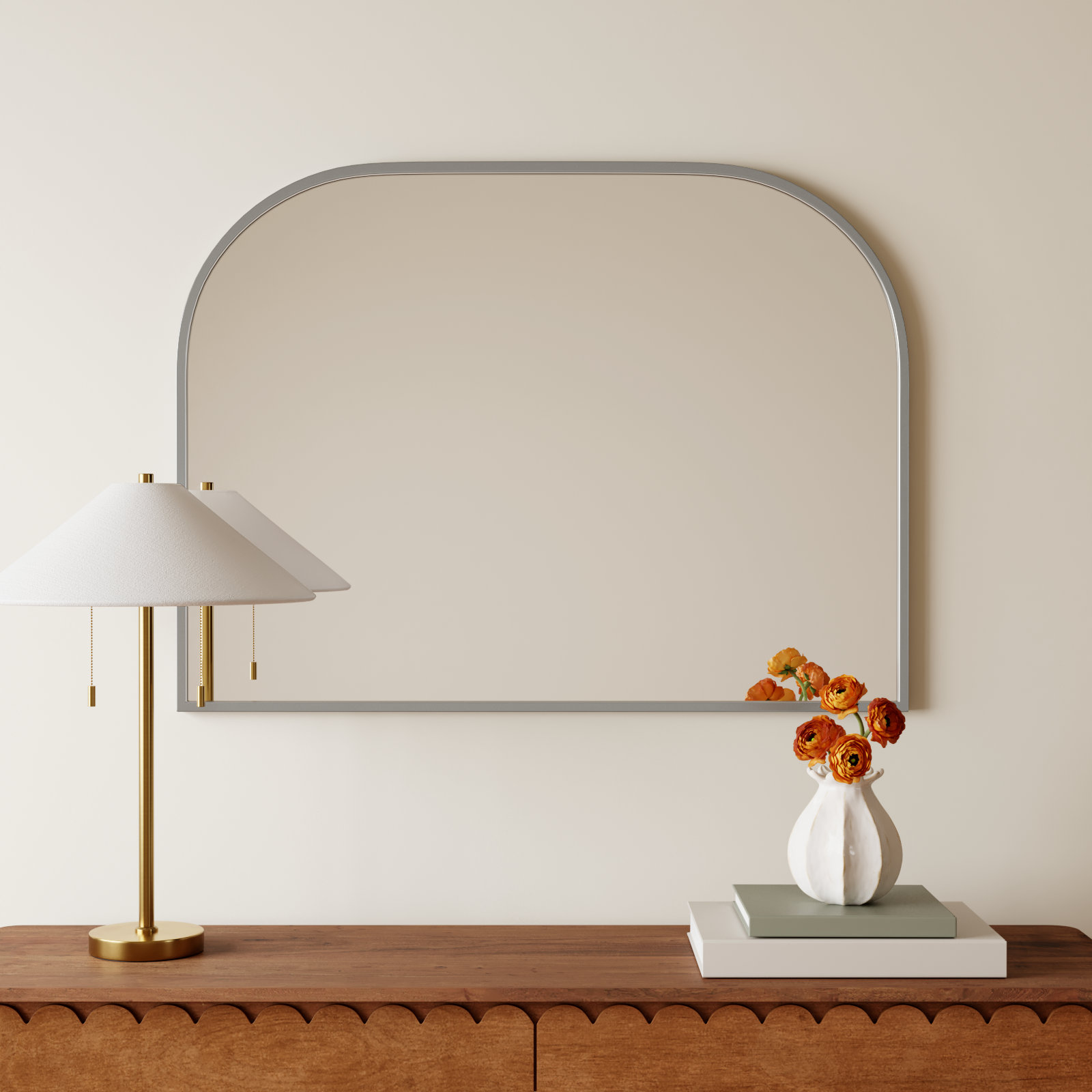 Sabine Accent Mirror, Silver, 30" x 40"