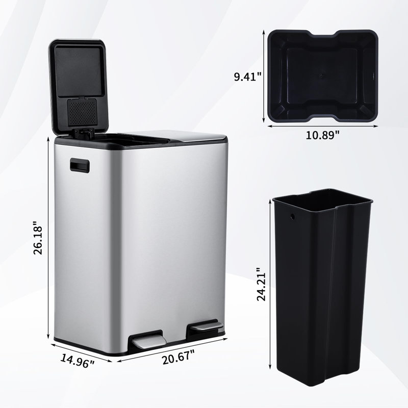 Stainless Steel Kitchen Trash Can