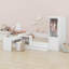 Lit plateforme avec tiroirs, tablettes, bureau et garde-robe-1893038594