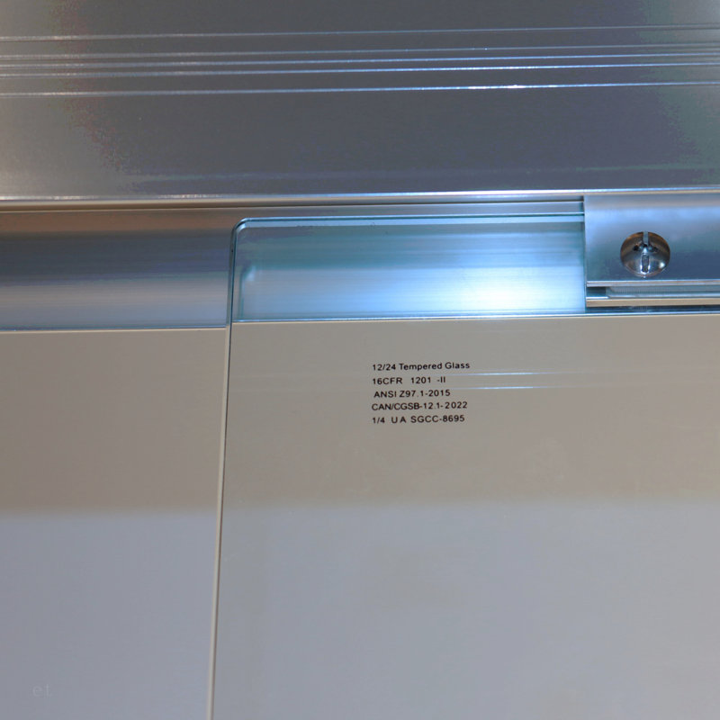 56-60"W X 60"H Double Sliding Tub Shower Door, Aluminium Alloy Frame In Chrome, 1/4" (6Mm) Thick SGCC Tempered Clear Glass.