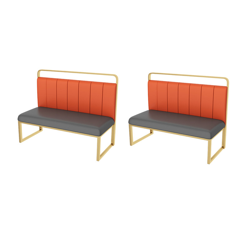 Banc rembourré en similicuir Simple Light Luxury Cafe