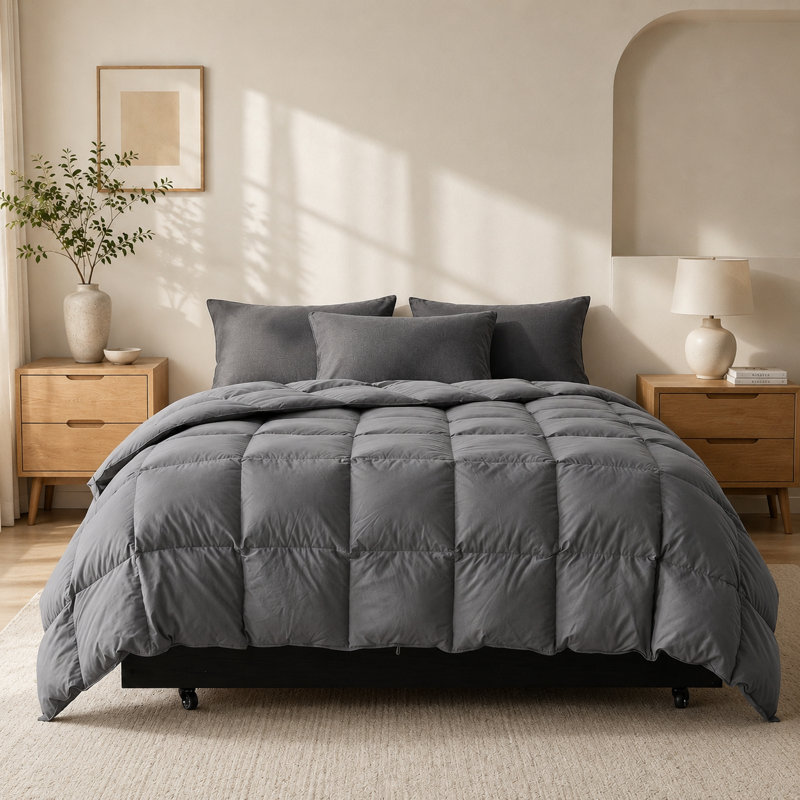 Édredon de luxe en plumes et en duvet de fibres, tissu en polyester doux, housse de couette toutes saisons Hotel Collection - infroissable