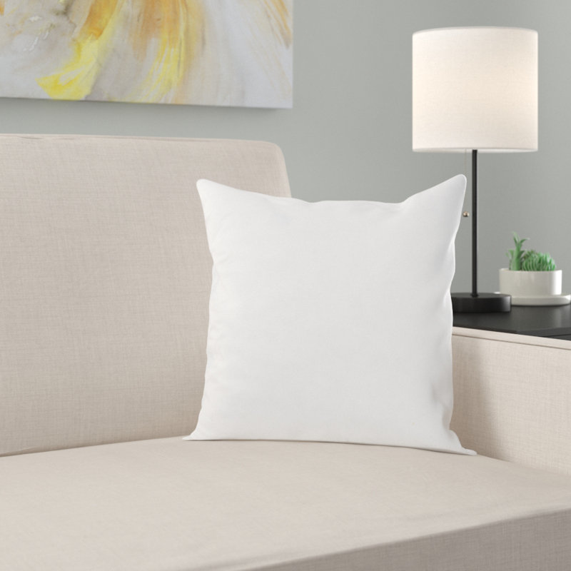 Reade White Square Cushion, 50cm H x 50cm W