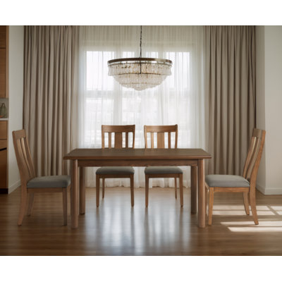45.5" Retro Wooden Dining Table for 4, Solid Wood Legs, Easy Assembly, Kitchen, Living Room, Restaurant (Chairs Not Included)