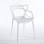 Chaise en plastique 4 pièces blanc-848473185