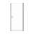 30"W x 72"H Semi-Frameless Circular Pivot Shower Door in Matte Black With 1/4" (6mm) Thick SGCC Tempered Glass-126704923