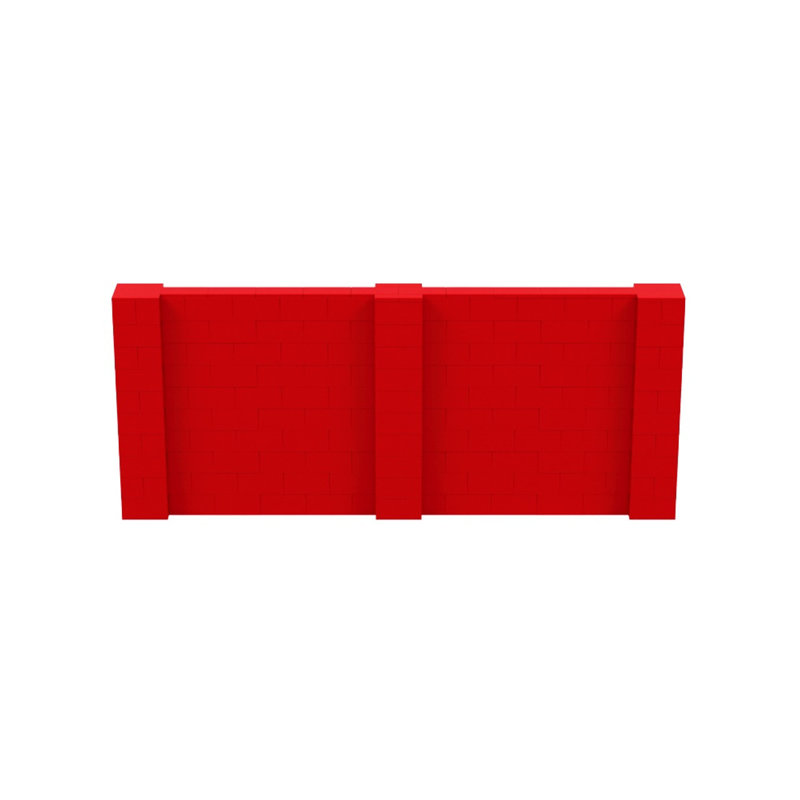 Ensemble mural de blocs géants 7 'T, H 60 po x l 144 po x P 12 po, Rouge