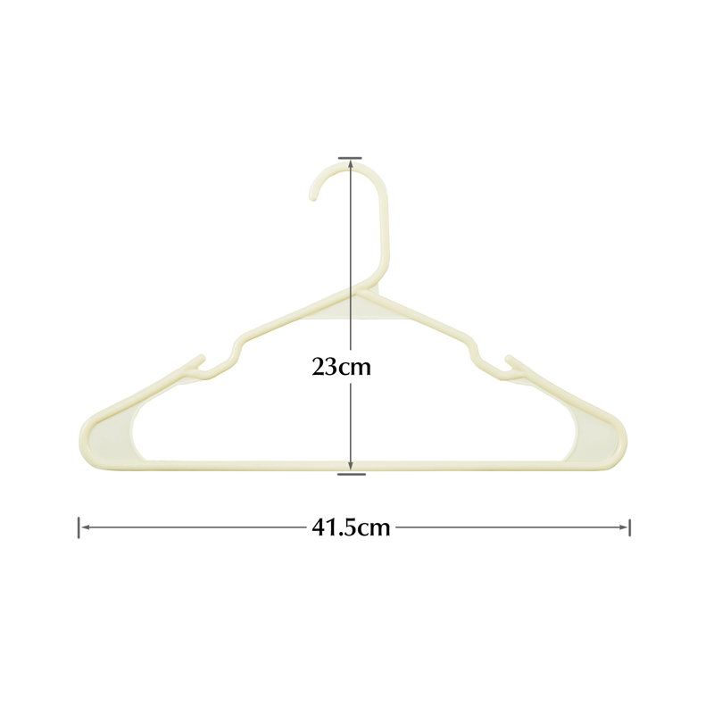 Anfernee Plastic Non-Slip Standard Hanger, Beige
