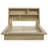 Hendricks Queen Bookcase Platform Bed with Open Cubbies and USB-A/USB-C Ports, Light Oak-126351417