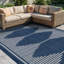Tapis d'intérieur / extérieur à motif géométrique naturel / jute tissé à plat-60093665-57729001