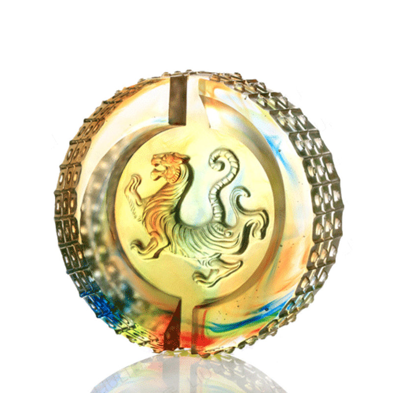 Figurine tigre en cristal de luxe | Gardien de l'Ouest
