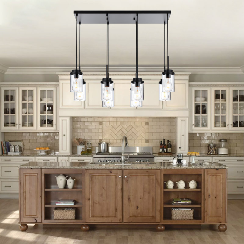 Ashlan 8 - Light Matte Black Kitchen Island Pendant
