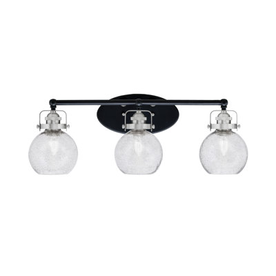 Easton 3 Light Bath Bar With 5.75" Smoke Bubble Glass