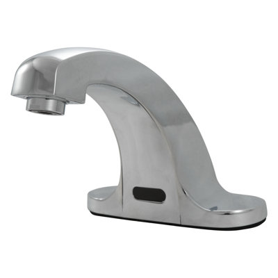 FlowCurve 4 in. Centerset Touch Free Sensor Bathroom Faucet without Deckplate in Polished Chrome