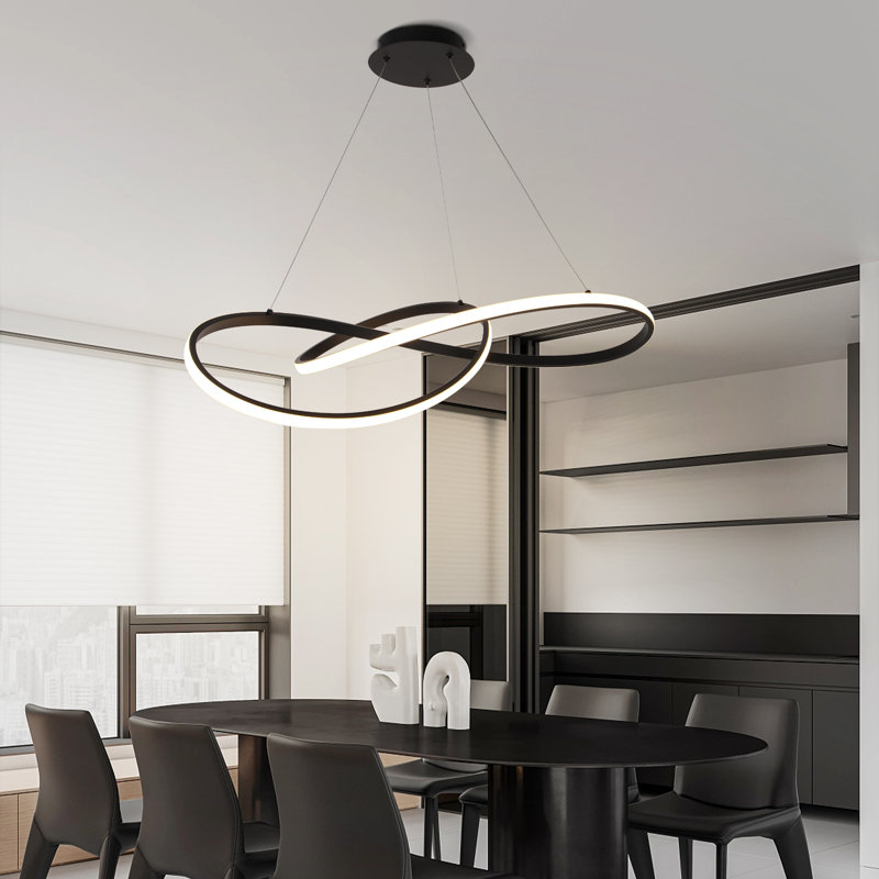 Éclairage à pédale linéaire moderne avec lumière à pédale avec lustre à distance pour le salon de la chambre à coucher