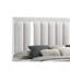Ressy Platform Bed With LED, Channel Tufted Upholstery, Wood-115686220