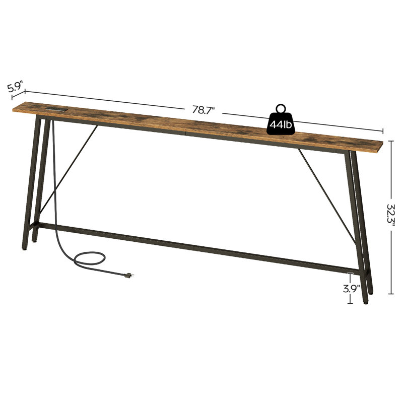 Console d'entrée Sneed , H 32,3 po x l 78,7 po x P 5,9 po