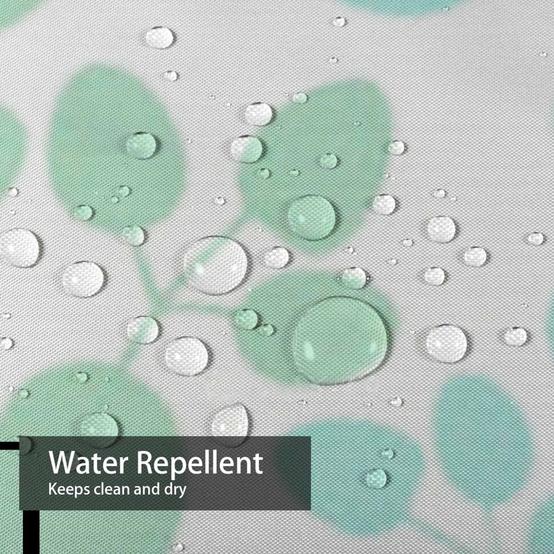 Rideau de douche imperméable à l'eau avec 12 crochets, L 72 po x l 72 po