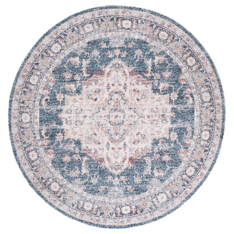 Buckleyjr Hand Tufted Performance Oriental Rug, Round 6'