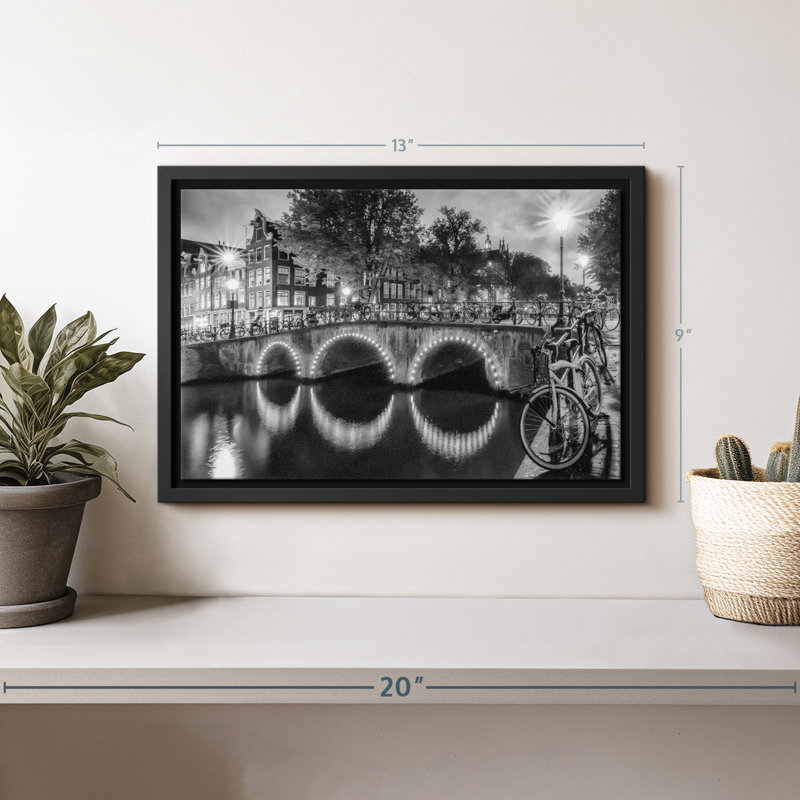 «Modern View Amsterdam Wall Art», H 9 po x l 13 po