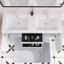Meuble-lavabo double 60 po avec plateau en résine-467202645