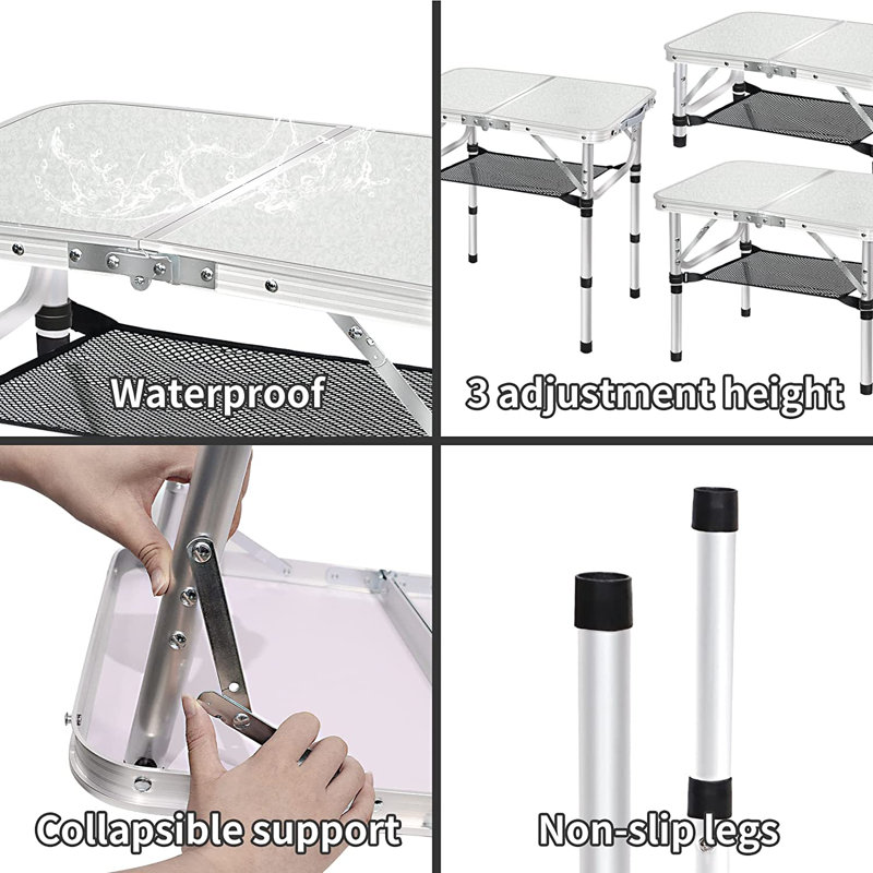 Caelee Rectangular Outdoor Folding Picnic Table