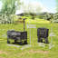 Small Collapsible Folding Wagon Cart, Utility Garden Cart, Black