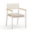 Chaise de salle à manger d'extérieur crème Levin - ensemble de 2