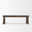 Banc rectangulaire en bois massif brun foncé Kendrich