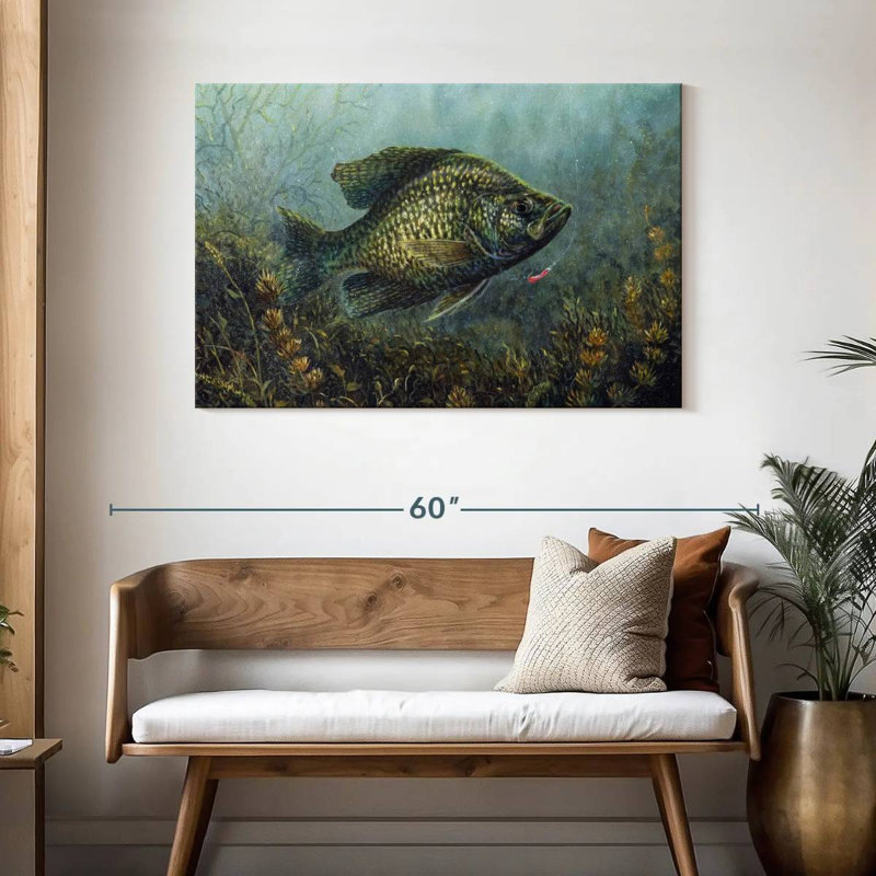 Brampt Black Crappie, 30" H x 45" W
