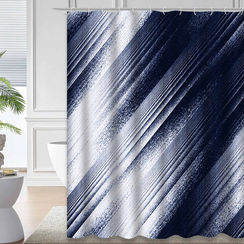 Rideau de douche Abstract Grunge Diagonal, 72" L x 78" W