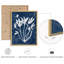 «Botanical Silhouette Blue and White Modern Artwork Minimalist Wall Art Decor», 4 pièces-101519975-101519977
