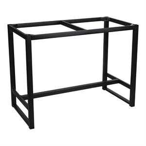 Base de table rectangulaire en fonte noire de 57 po x 28 po, robuste pour l'intérieur, 46 lb