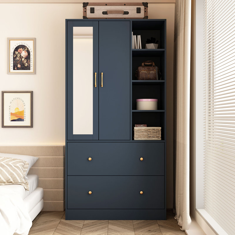 Armoire de chambre Raybin, Bleu