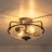 Boatner 2-Light Glass Shade Semi Flush Mount Ceiling Light